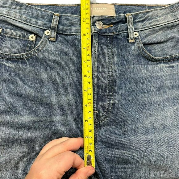 Everlane The 90's Cheeky Mid Wash Straight Leg High Rise Jeans Womens‎ 25 Crop - Picture 5 of 6